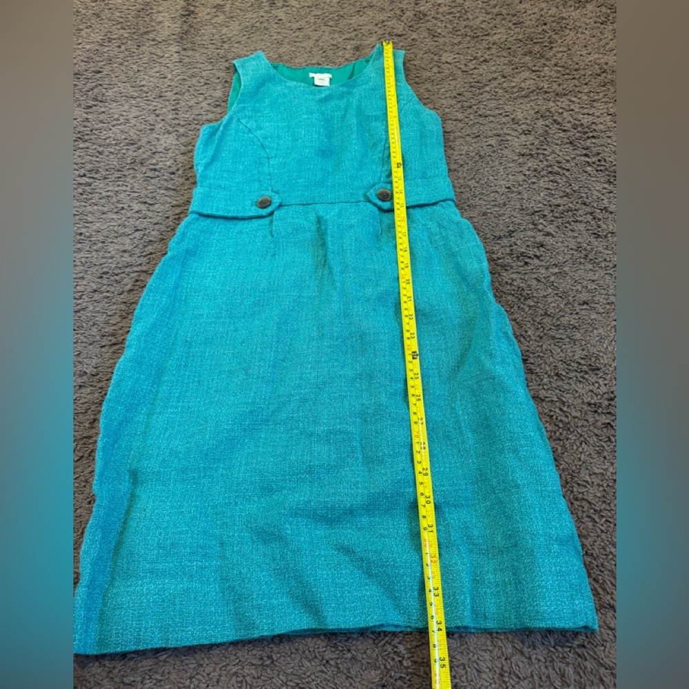 J.Crew Jade JUTE & LINEN Art-to-Wear Natural Woven Attache Sheath Dress 2 $158 - Picture 6 of 9